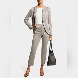 Theory Stratton Knit Ankle Crop Houndstooth Pants